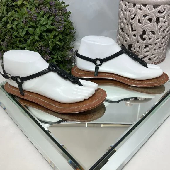 Coach Sawyer Leather Slingback Sandals - Picture 3 of 9